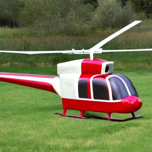 Prompt: helicopter shaped like a goose