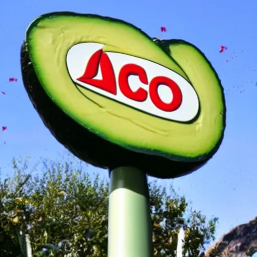 Prompt: fr e sh a voca do, fresh avacado, del taco sign, video meme