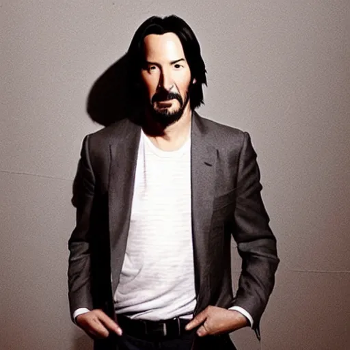 Prompt: full - body portrait of keanu reeves