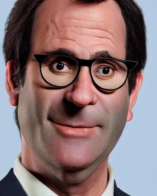 Image similar to david wallace as a muppet. highly detailed felt. hyper real photo. 4 k.