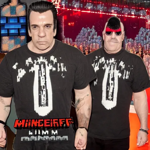 Image similar to Minecraft as Till Lindemann