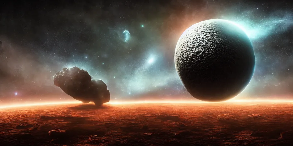 Image similar to the last galaxy in a dead universe, cinematic, wide angle, tones of black in background, 8 k, volumetric lighting, insanely detailed and intricate, hyper realistic