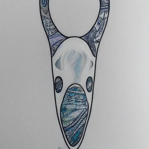 Image similar to white cachalot spermwhale, awardwinning elegant modern tattoo design, peyote colored sketch, white background