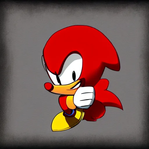 Image similar to a digital art of knuckles from sonic