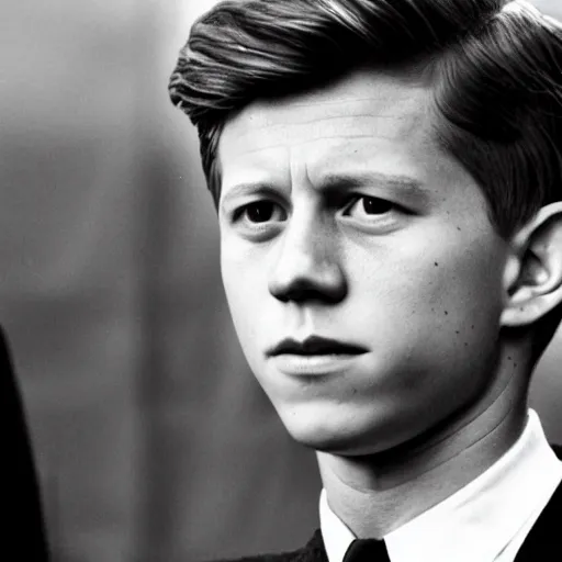 Prompt: tom holland as jfk