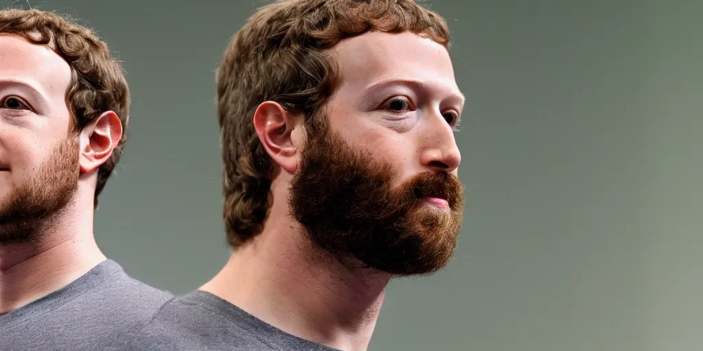 Prompt: mark zuckerberg with long beautiful beards