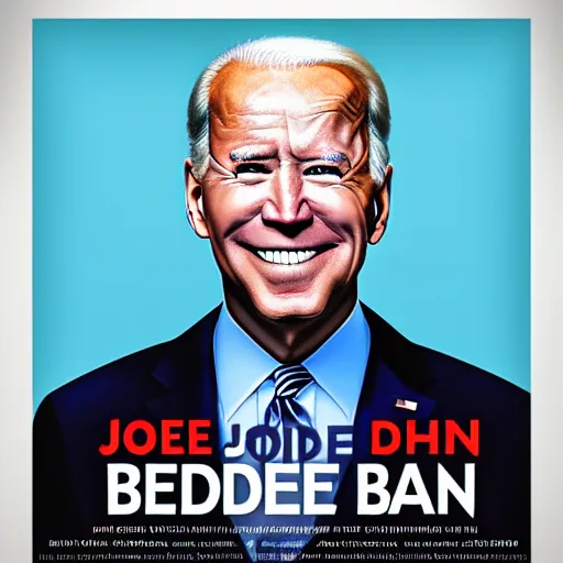 Prompt: joe biden is transforming into a shark, movie poster textless, book cover, professional lighting, well - lit