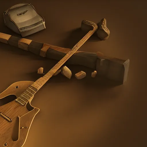 Image similar to product photo of fischer price baby's first great axe, octane render, unreal engine 5, light transport simulation