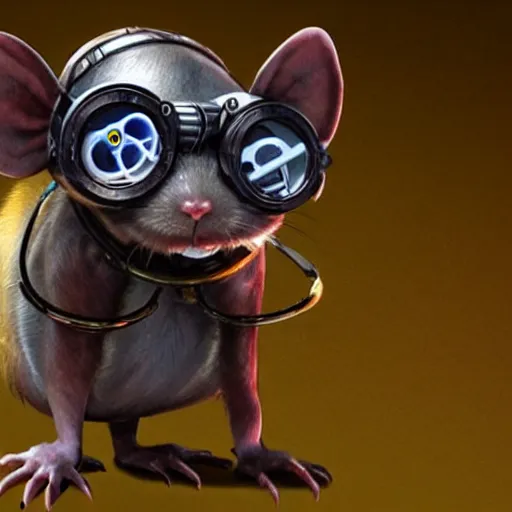 Image similar to a rat with steampunk googles, from Starcraft