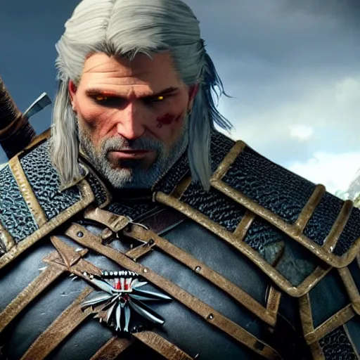 Image similar to anson mount as gerlat in the witcher 3