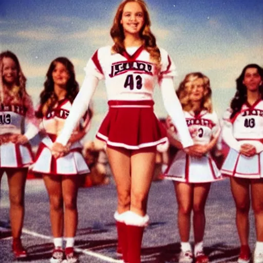 Image similar to jesus as a cheerleader