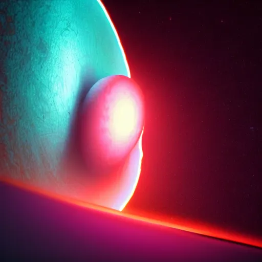 Image similar to the death of a giant black hole just before the big bang, unreal engine, octane render, vray, cinematic, epic, rule of thirds, vivid colors, neon colors