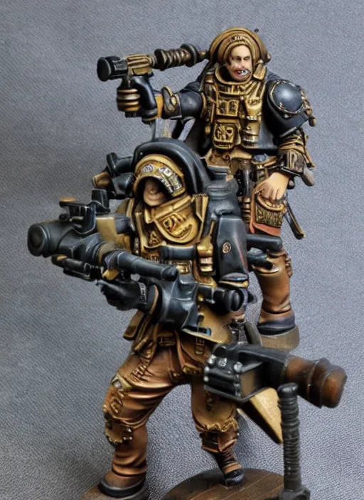 Image similar to 8 0 mm resin detailed miniature of a warhammer 4 0 k steampunk sniper, product introduction photos, 4 k, full body,