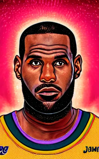 Prompt: renaissance portrait of lebron james