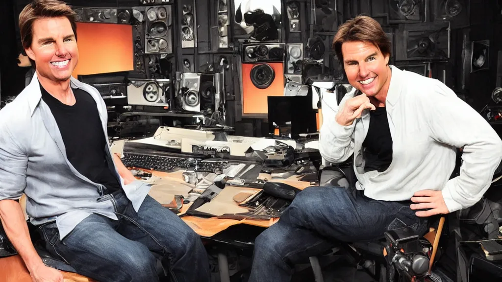 Image similar to A studio photo of Tom Cruise