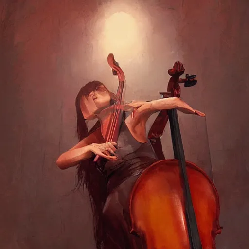 Image similar to body as a cello by greg rutkowski