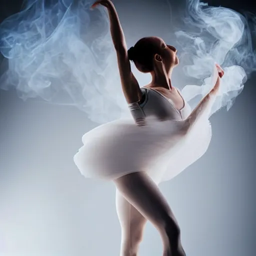 Prompt: ballerina dance in smoke, body covered with silk cloth, highly detailed, photorealistic portrait, bright studio setting, studio lighting, crisp quality and light reflections, unreal engine 5 quality render