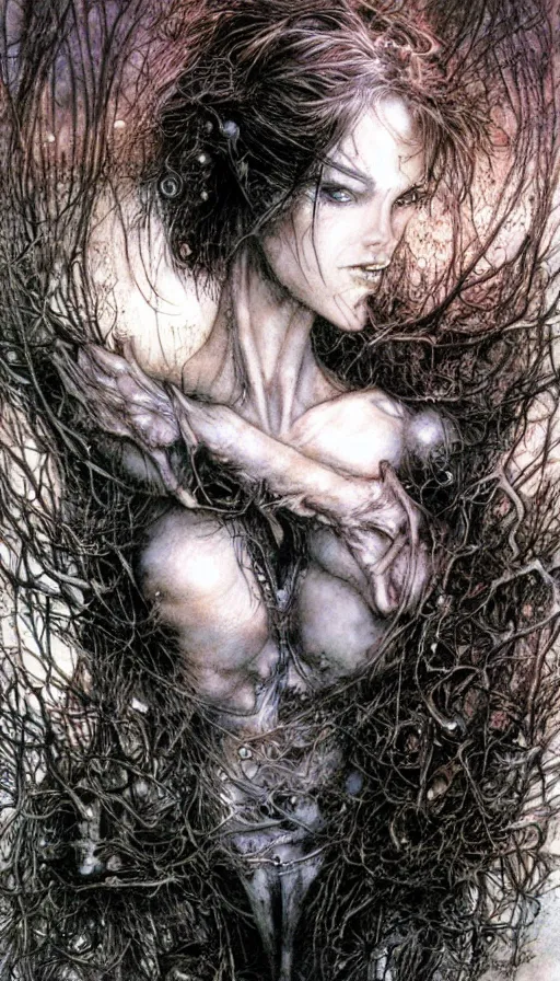 Image similar to The end of an organism, by Luis Royo,