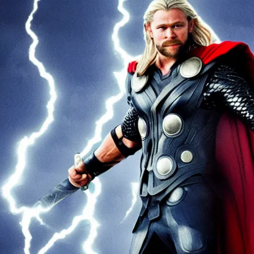 Image similar to baddas photo of thor holding hammer