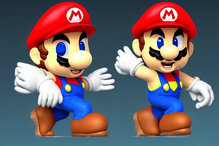 Image similar to super mario in style of a funko pop, funko pop,