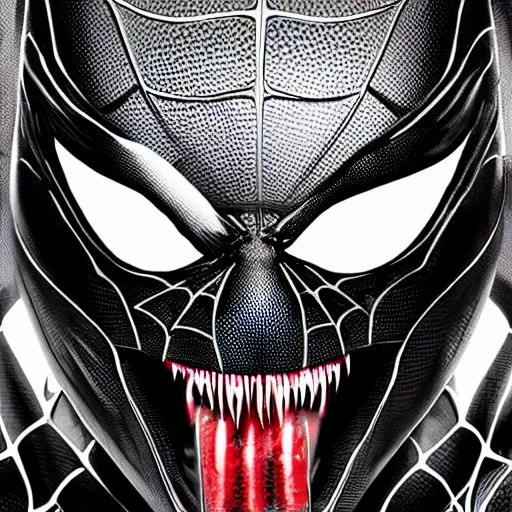 Image similar to Spiderman as venom Wolverine,muscle extremely detailed, fantastic details full face, mouth, trending on artstation, pixiv, cgsociety, hyperdetailed Unreal Engine, optimization 4k 8k ultra HD, WLOP