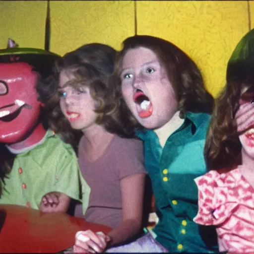 Image similar to photo of Cthulu having fun at the county fair with his friends, 1970s, 4k