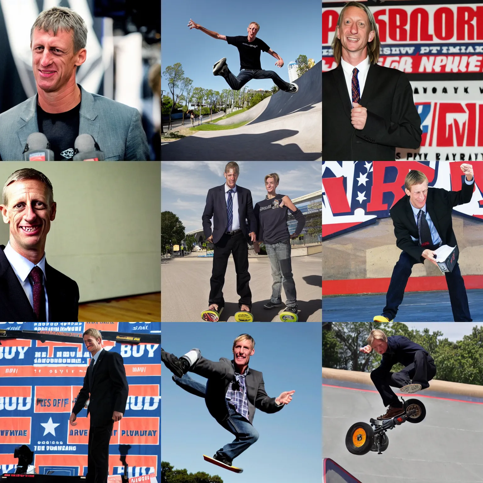 Prompt: tony hawk pro politician