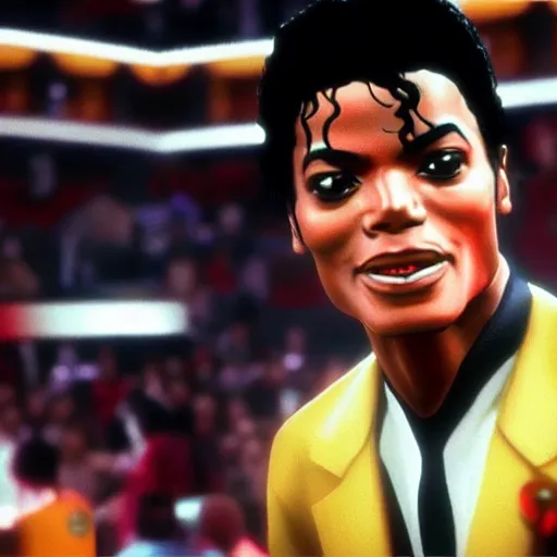 Prompt: a video game still of michael jackson in nba 2 k 2 2