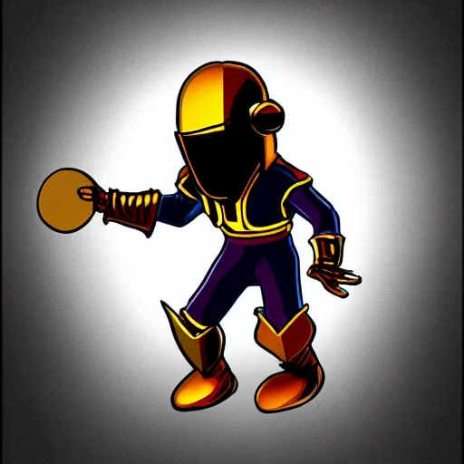 Image similar to shovel knight as daft punk, realist, digital art