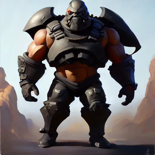 Image similar to greg manchess portrait painting of fully armored the foundation aka dwayne the rock from fortnite as overwatch character, medium shot, asymmetrical, profile picture, organic painting, sunny day, matte painting, bold shapes, hard edges, street art, trending on artstation, by huang guangjian, gil elvgren, ruan jia, greg rutkowski, gaston bussiere