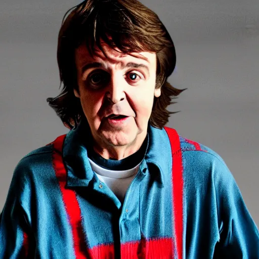 Image similar to Paul McCartney as Dustin in Stranger Things