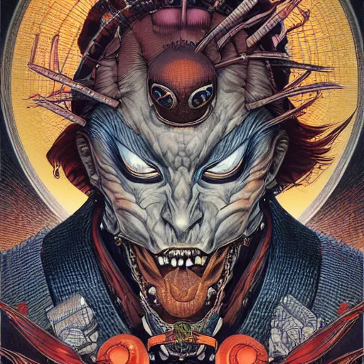 Prompt: portrait of crazy splinter, symmetrical, by yoichi hatakenaka, masamune shirow, josan gonzales and dan mumford, ayami kojima, takato yamamoto, barclay shaw, karol bak, yukito kishiro