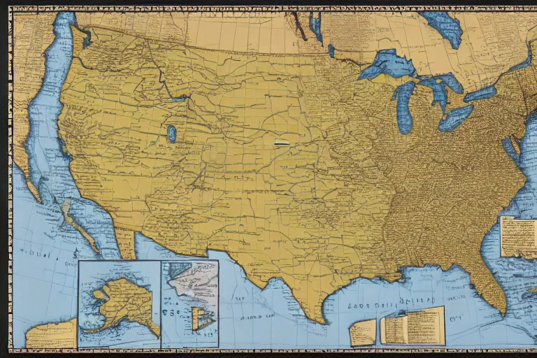 Prompt: alternate history map of the united states, minimalist svg