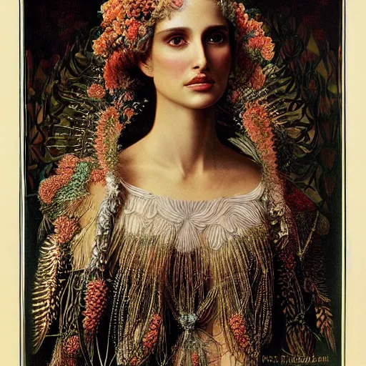 Image similar to portrait of natalie portman by ernst haeckel