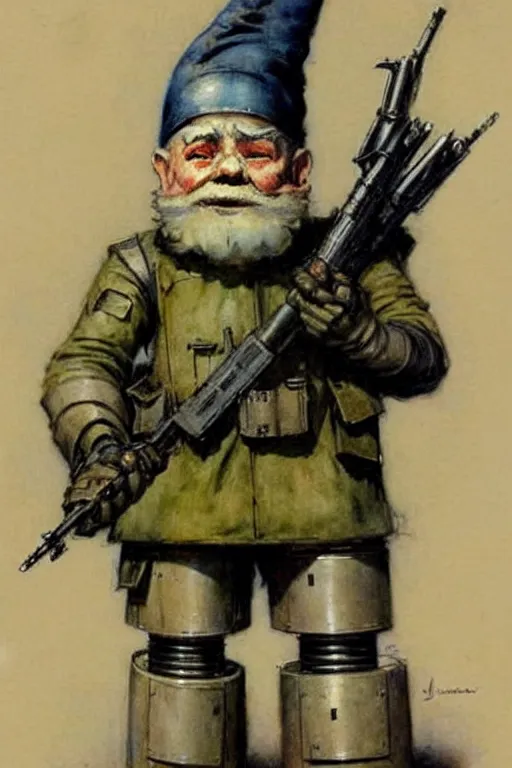 Image similar to ( ( ( ( ( 1 9 5 0 s robot knome army commando. muted colors. ) ) ) ) ) by jean - baptiste monge!!!!!!!!!!!!!!!!!!!!!!!!!!!!!!