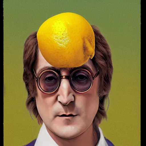 Image similar to john lennon in a lemon