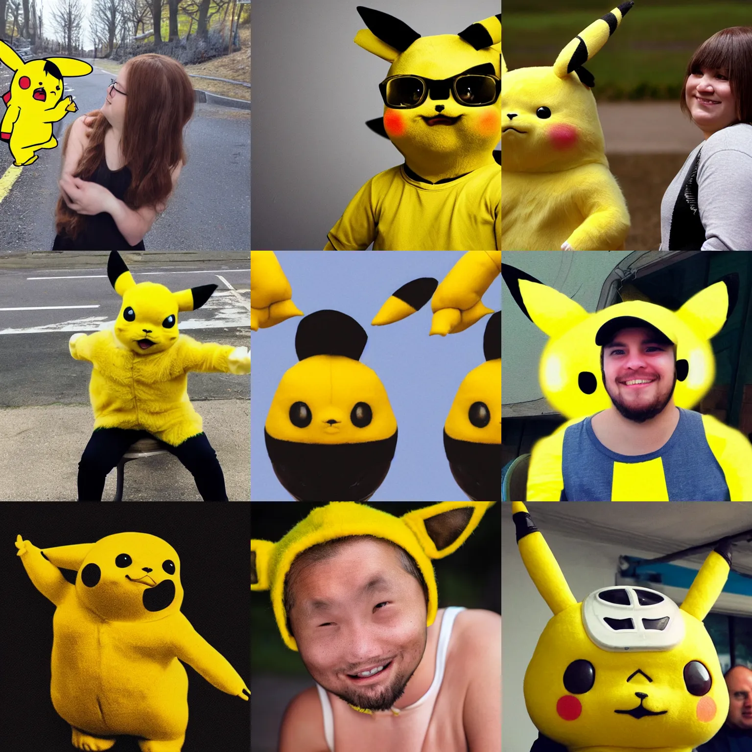 Prompt: photo of a human that resembles Pikachu