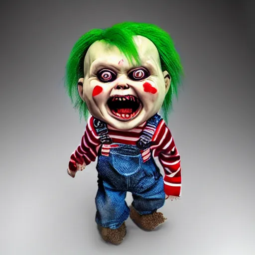 Prompt: screaming chucky doll