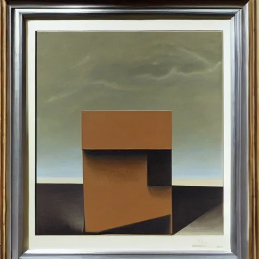 Image similar to a painting by the caretaker of an abstract sculpture by giorgio de chirico