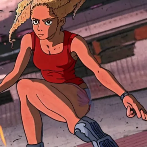 Image similar to shakira in a scene of akira, 4k,