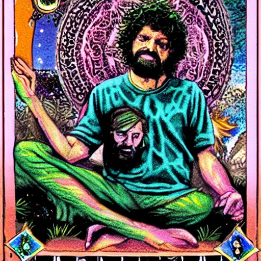 Image similar to Terence McKenna tarot card