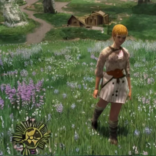 Image similar to a still from the movie midsommar, 1 9 9 8 final fantasy tactics graphics ps 1 visual aesthetic