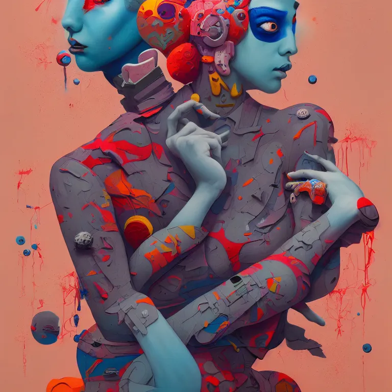 Image similar to mixed media, a brutalist designed, vivid colours, cryptic, mystical, pop surrealism by james jean, roby dwi antono, ross tran, steven kenny, paul neberra, ashley wood, atmospheric, trending on artstation. 8 k masterpiece