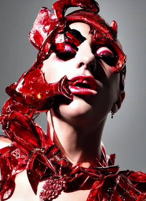 Image similar to lady gaga by nick knight, born this way, born this way album, red weapon 8 k s 3 5, cooke anamorphic / i lenses, highly detailed, cinematic lighting