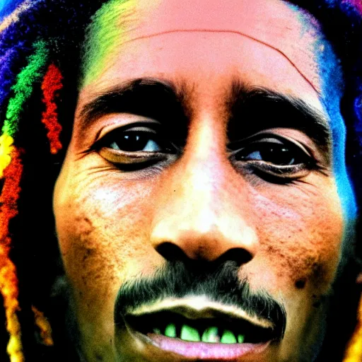 Image similar to colour masterpiece surreal closeup portrait photography of bob marley, highly detailed, intricate, smoke background, 8 k