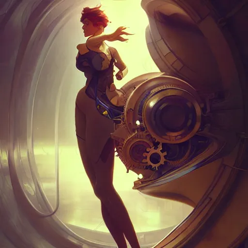 Image similar to futuristic sneakers, steampunk, sculpture, concept art, smooth, sharp focus, illustration, art by artgerm and greg rutkowski and alphonse mucha