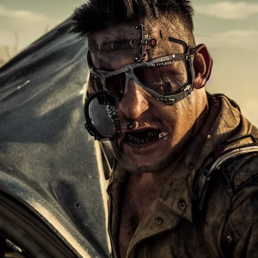 Prompt: Gonzo as a villain in a Mad Max movie, promotional photography, 4K