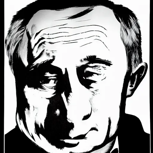 Prompt: a portrait of putin by ralph steadman, ultra 4 k