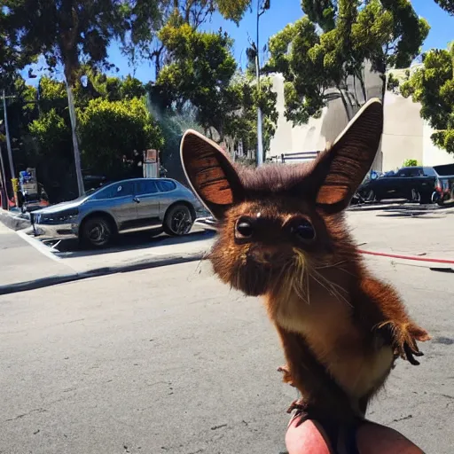 Prompt: LOS ANGELES, CA, USA-SEP 20, 2017: The most helpful friendly creature that emerged from the opening of the Divine Portal