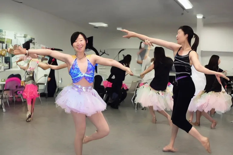 Prompt: Crystal Liu dancing